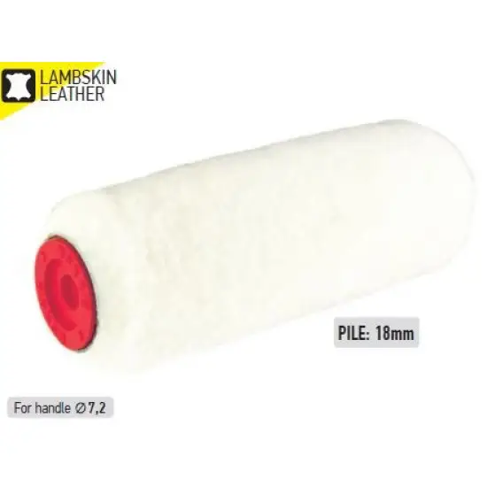 Olcsóbb báránybőr henger bőr, CLASSIC 3*, piros, 18cm