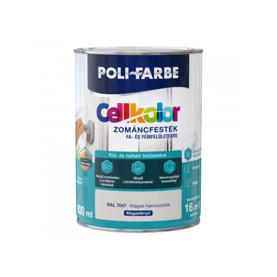 Cellkolor magasf. zománcfesték RAL7047 világos hamuszürke 0,8 l Rendeld meg most