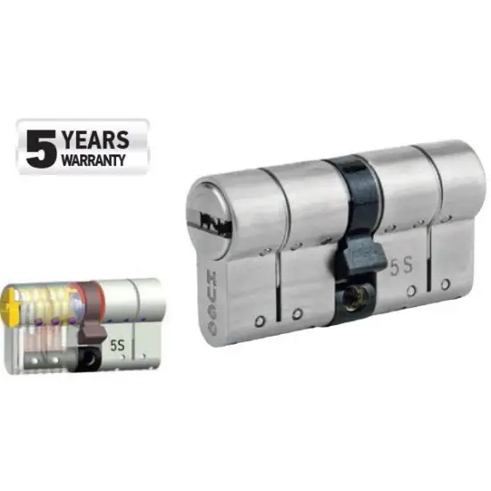 Különleges ajánlat cilinder, nagy biztonságú zárral GR5S, 60mm (30-30), 5 kulcs, nikkelezet