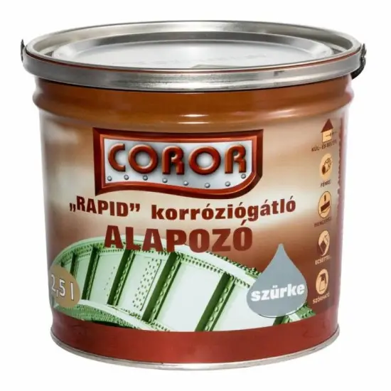 Biztonságos fizetés Coror rapid korroziógátló alapozó szürke 2,5 l
