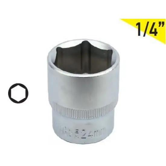 dugókulcs 6pt cr-va, 1/4" dr, Azonnal elérhető