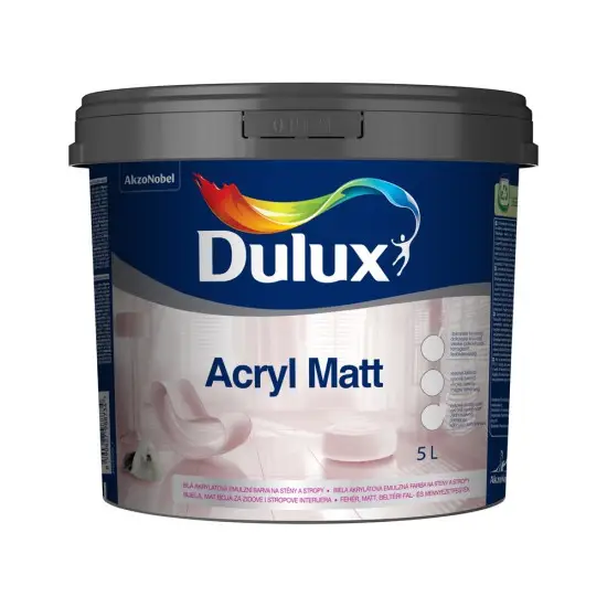 Dulux Acryl Matt beltéri falfesték fehér 5 l Kiárusítás
