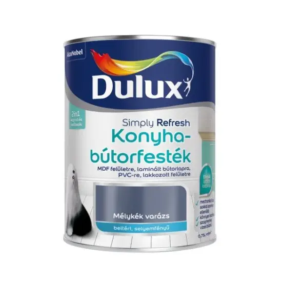 Különleges ajánlat Dulux Simply Refresh Konyhabútorfesték mélykék varázs 0,75 l