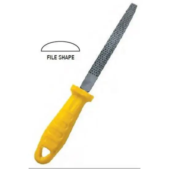 félkerek ráspoly markolattal fához, 12'' Olcsó