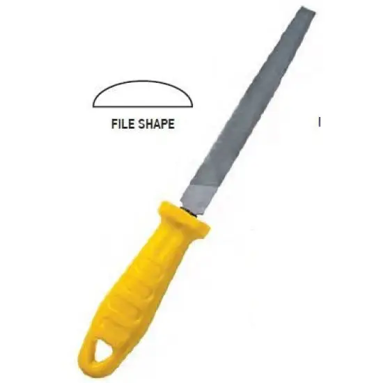 Biztonságos vásárlás félkerek reszelő markolattal markolat, 8''