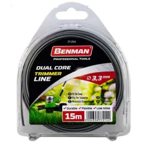 Fűnyíró damíl , kétrétegű, 2.4mm?15m, Csak ma