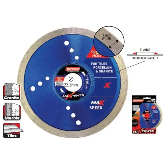 gyémánt vágókorong, MAXPOWER éles vágás, csempe, 125 X 1.4 X 7w Bestseller