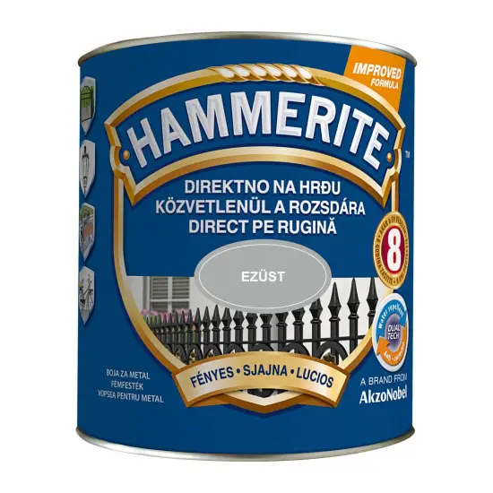 Hammerite fényes ezüst 2,5 l Kiárusítás