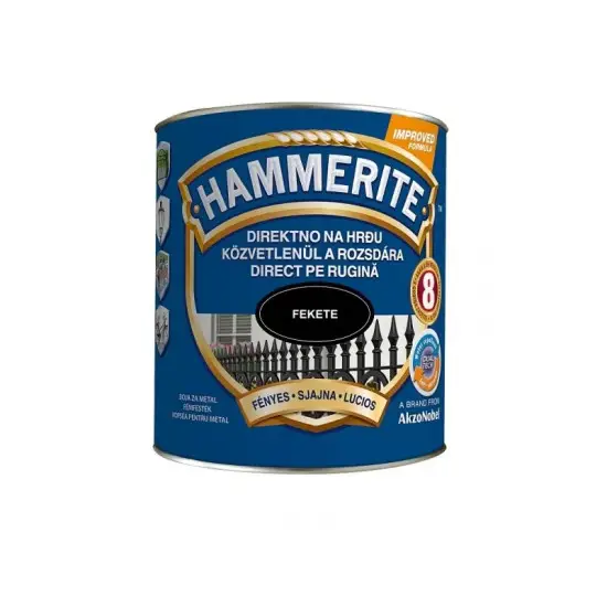 Korlátozott ajánlat Hammerite fényes fekete 2,5 l