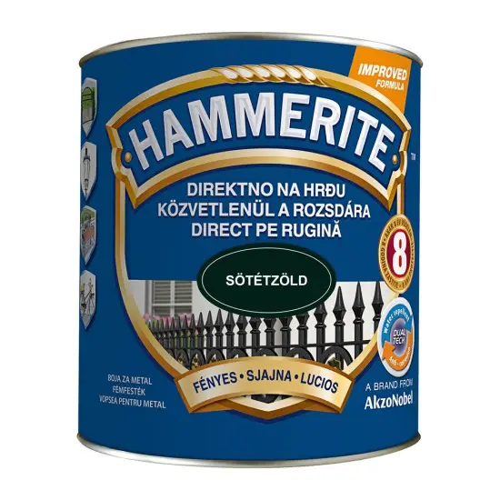 Hammerite fényes sötétzöld 2,5 l Expressz kézbesítés
