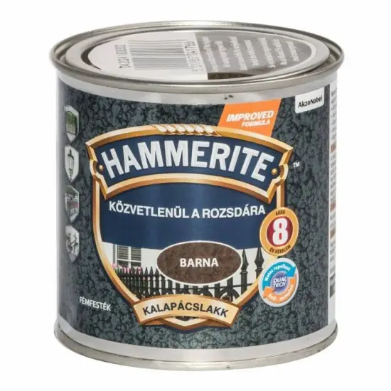 Hammerite kalapácslakk barna 0,25 l Biztonságos fizetés