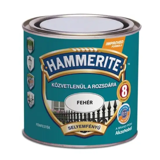 Hammerite selyemfényű fehér 0,25 l Kedvezmény