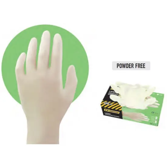 Biztonságos fizetés L eldobható latex kesztyű pormentes (100db)