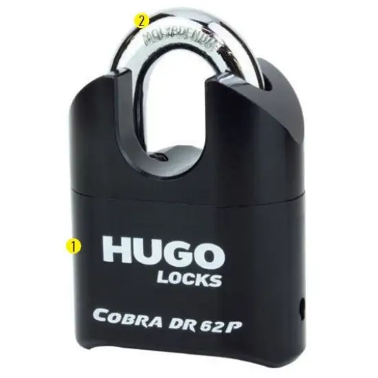 Biztonságos fizetés lakat, COMBINATION, edzett acél, COBRA DR62P