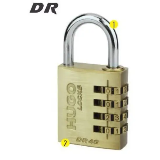 Gyors szállítás lakat, sárgaréz, COMBINATION, DR 30