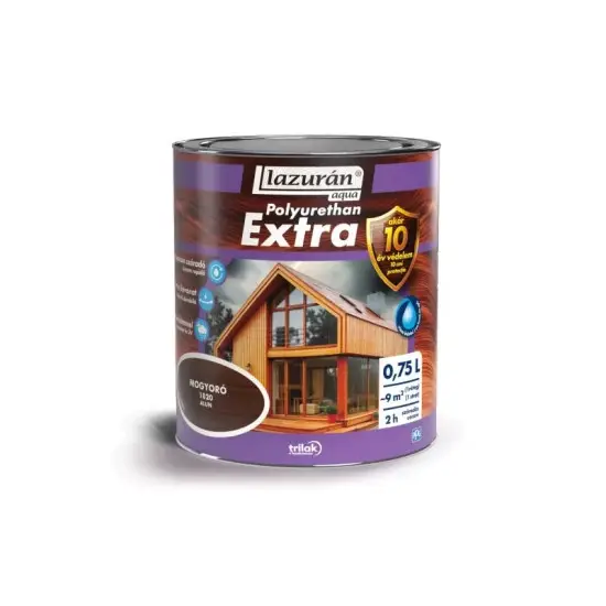 Lazurán Aqua Polyurethan Extra mogyoró 1820 0,75 l Bestseller