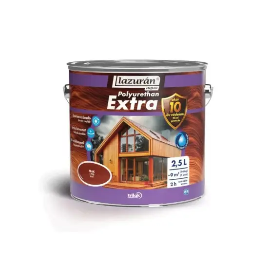 Kedvezmény Lazurán Aqua Polyurethan Extra teak 1770 2,5 l