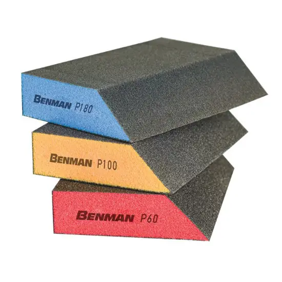 lecsapott csiszolótömb, 4 oldalas, P180, 125x90x25, BENMAN Árengedmény