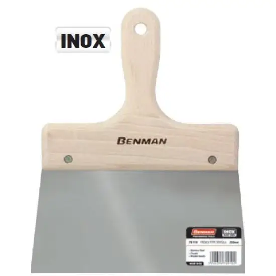nemesacél spatula, fa markolat, 200mm Biztonságos fizetés