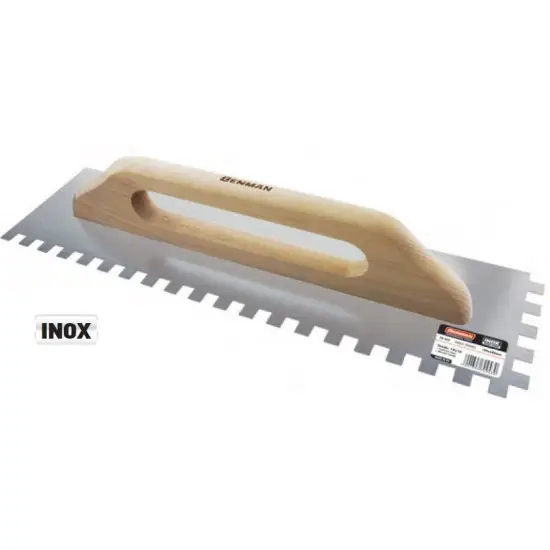 Legjobb ár nemesacél szögletes hornyolt vakolókanál 08X08, 130X480