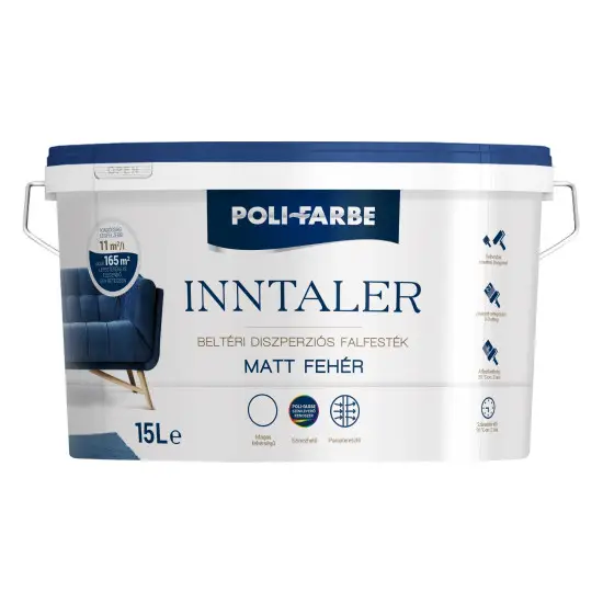 Szezonális akció Poli-Farbe Inntaler beltéri diszperziós falfesték 15 l
