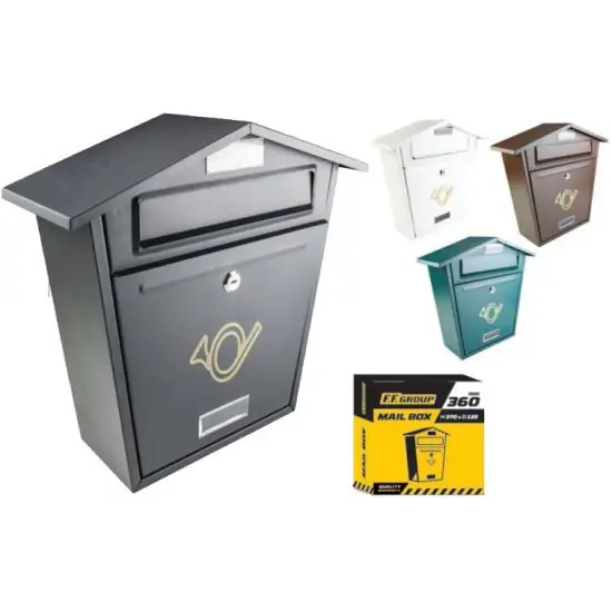 Csak ma postaláda közepes méret, zöld. 370X360X135mm,