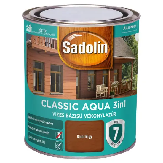 Sadolin Classic Aqua sötéttölgy 0,75 l Korlátozott ajánlat