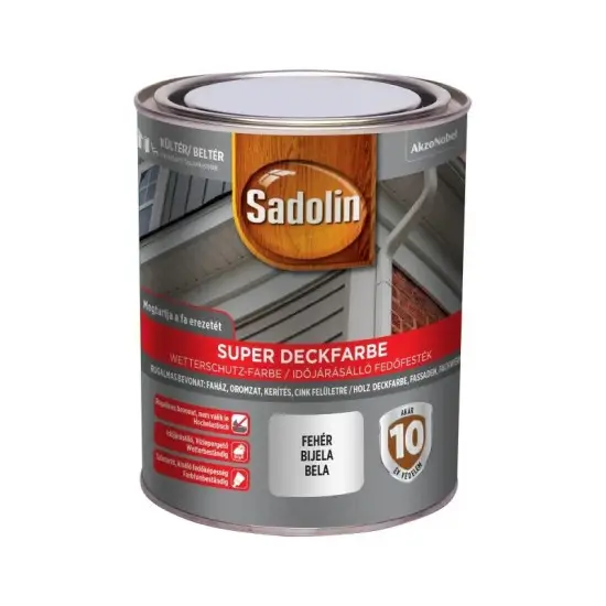 Újdonság Sadolin Super Deckfarbe Fehér 0,75L
