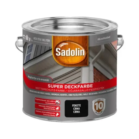 Vedd meg online Sadolin Super Deckfarbe Fekete 2,5L