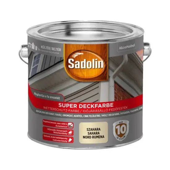 Különleges ajánlat Sadolin Super Deckfarbe Szahara 2,5 L