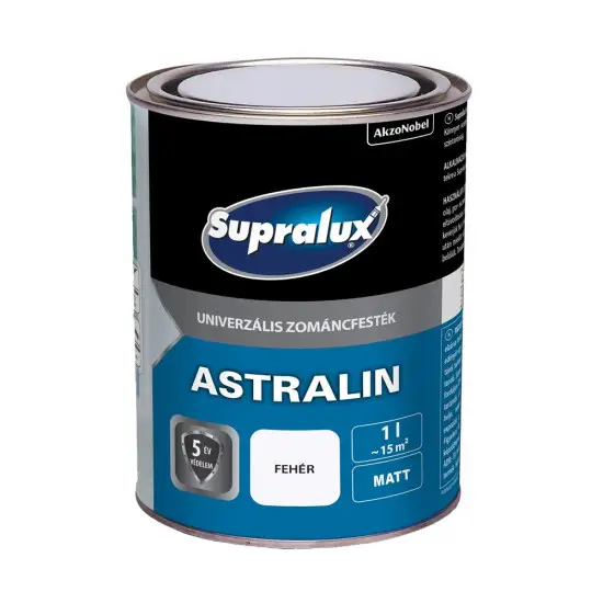 Supralux Astralin univerzális zománcfesték matt fehér 1 l Szuper akció