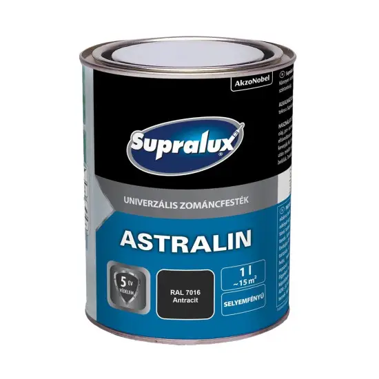 Supralux Astralin univerzális zománcfesték selyemf. antracit RAL7016 1 l Rendeld meg most