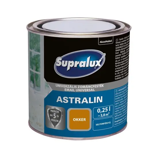 Supralux Astralin univerzális zománcfesték selyemf. okker 0,25 l Szuper akció