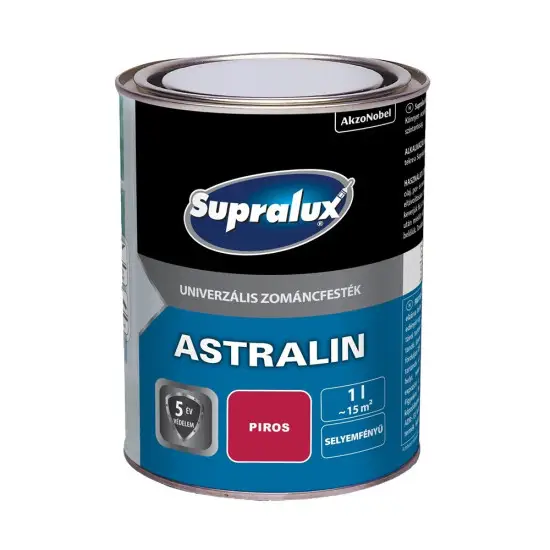 Kedvezményes ár Supralux Astralin univerzális zománcfesték selyemf. piros 1 l