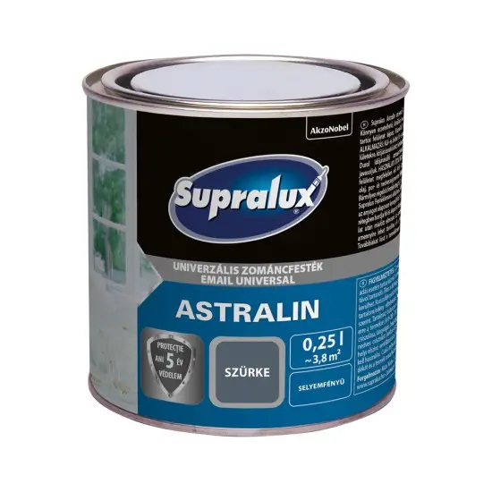 Supralux Astralin univerzális zománcfesték selyemf. szürke 0,25 l Kedvezmény