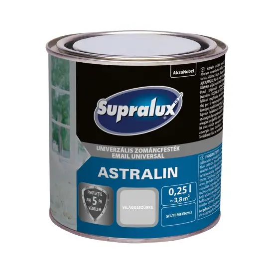 Supralux Astralin univerzális zománcfesték selyemf. világosszürke 0,25 l Olcsóbb