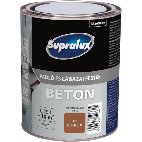 Supralux Beton padló és lábazatfesték 122 terrakotta 0,75 l Rendeld meg most