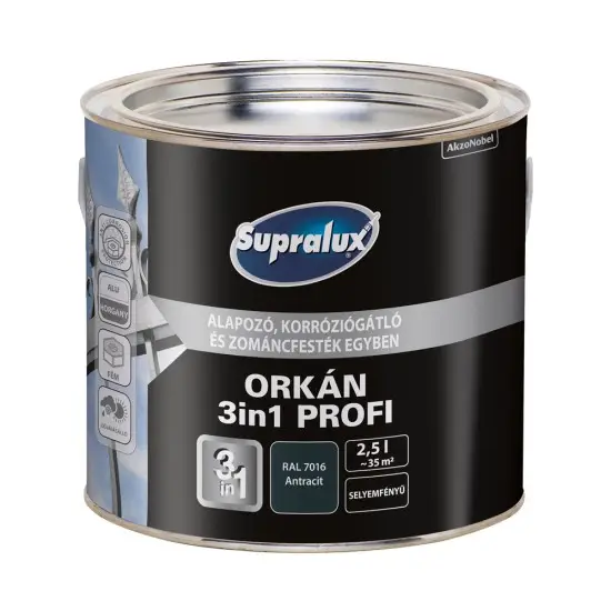 Supralux Orkán 3in1 Profi RAL7016 antracit 2,5 l Korlátozott ajánlat