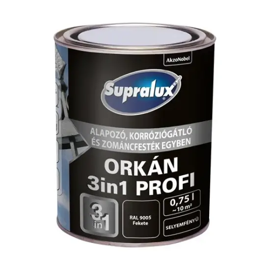 Supralux Orkán 3in1 Profi RAL9005 fekete 0,75 l Alacsony ár