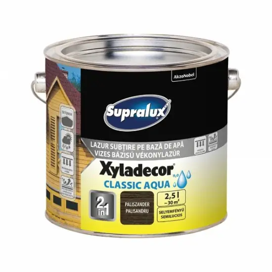 Árcsökkenés Supralux Xyladecor Classic Aqua paliszander 2,5 l