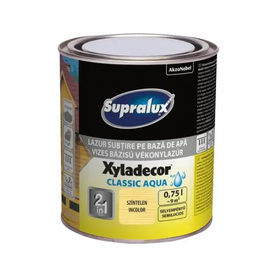 Biztonságos fizetés Supralux Xyladecor Classic Aqua színtelen 0,75 l