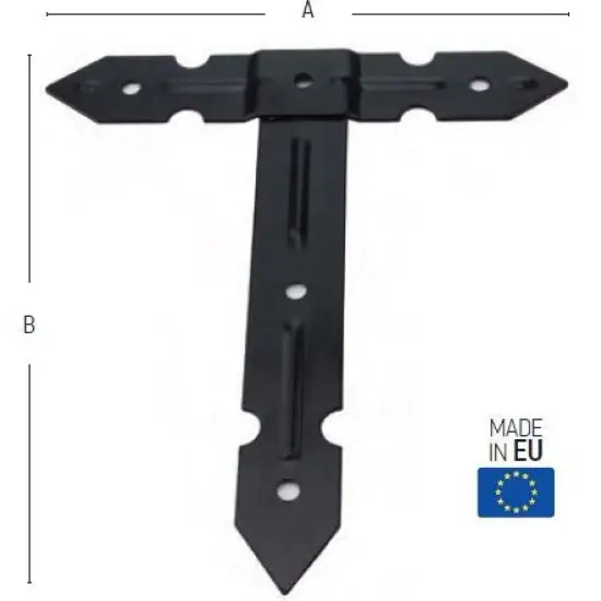 Csak ma T-alakú rögzítő konzol, fekete KICSI 270x245mm,