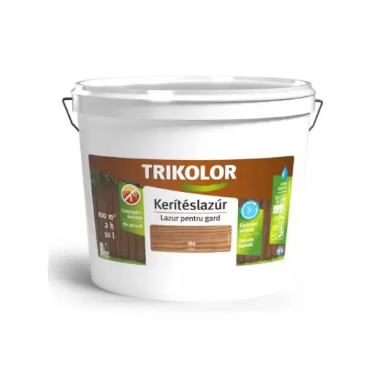 Alacsony ár Trikolor kerítéslazúr dió 10 l