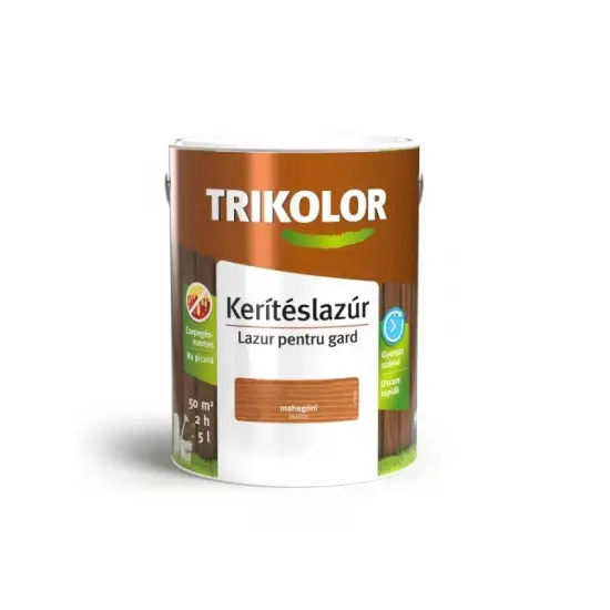Trikolor Kerítéslazúr mahagóni 5 l Kedvezmény
