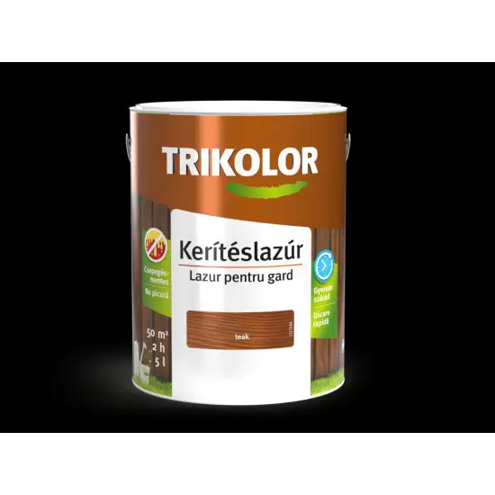 Akció Trikolor Kerítéslazúr teak 5 l