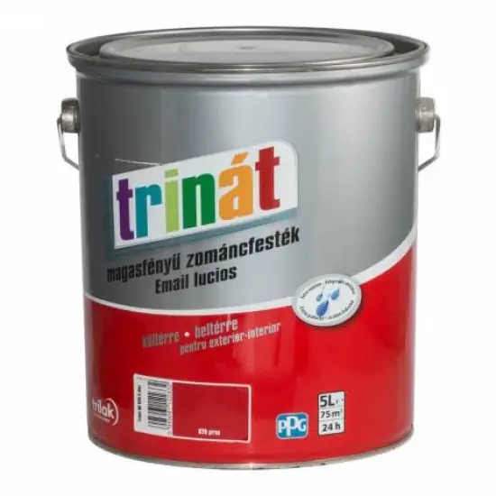 Trinát magasf. zománcfesték 820 piros 5 l Gyors kiszállítás
