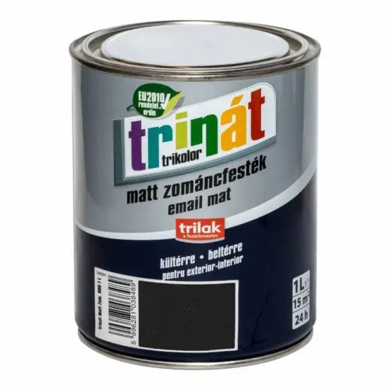 Olcsóbb Trinát matt zománcfesték 300 fekete 1 l