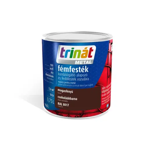 Gyors szállítás Trinát Metal fémfesték magasf. RAL8017 barna 0.75 l