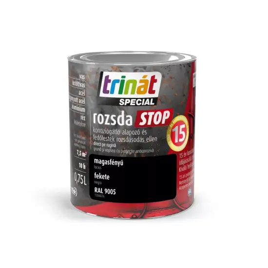 Trinát Rozsdastop magasf. RAL9005 fekete 0,75 l Ne maradj le