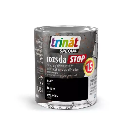 Trinát Rozsdastop matt RAL9005 fekete 0,75 l Olcsó